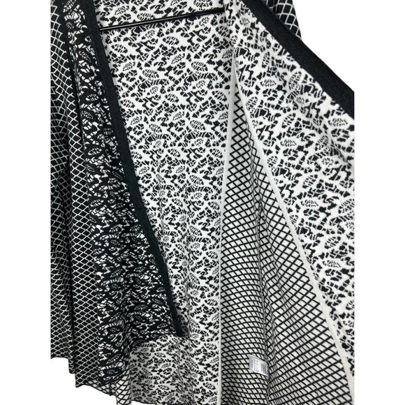 Belldini Open Cardigan Black and White Women’s Size Large - Picture 3 of 5
